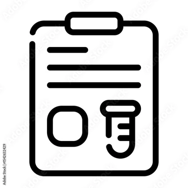 Obraz lab report line icon