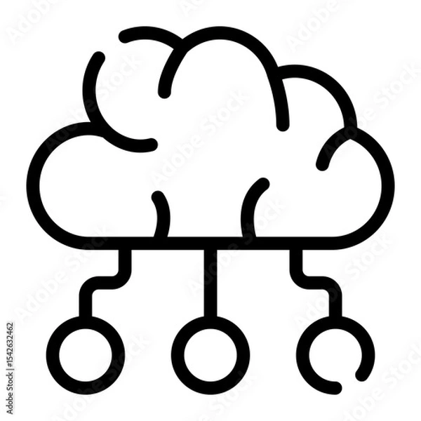 Obraz neurotech line icon