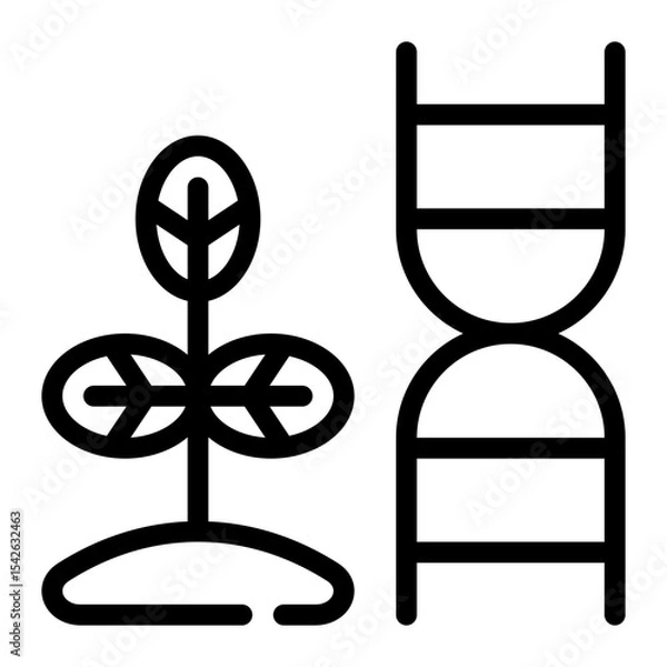 Obraz plant cell line icon