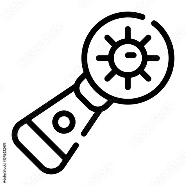 Obraz virus detection line icon