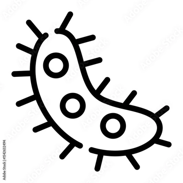 Obraz bacteria line icon