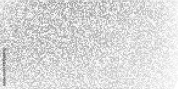 Fototapeta Abstract rectangle halftone gradient texture. Vanishing polka dot background. Repeating dots gradation abstract art