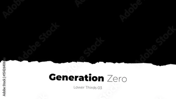 Obraz Ripped Paper Lower Third 03