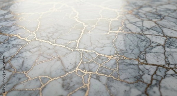 Fototapeta A beautiful marble texture with golden ashes 
