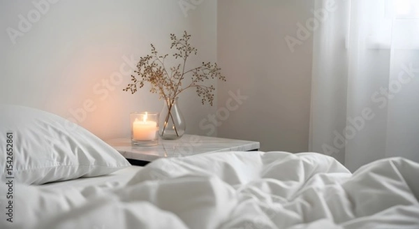 Obraz Relaxing Bedtime Rituals An Exploration of Peaceful Sleeping Environments and Unwinding Techniques for a Restful Night's Sleep