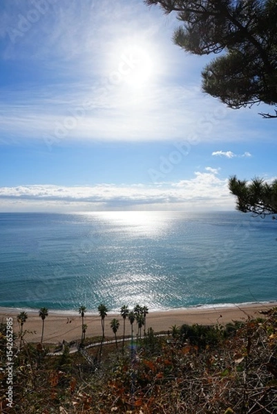Obraz beautiful seascape with seaside walkway and sparkling sea