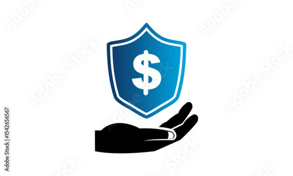 Fototapeta Finance shield icon design vector