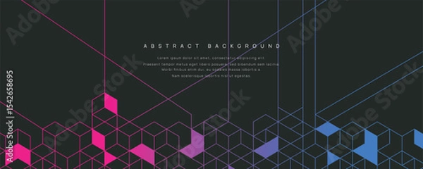 Fototapeta Graphic design element and abstract geometric background.	