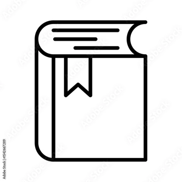 Obraz Bookmark flat icon vector set, linear outline icon, minimal vector illustration for interface design