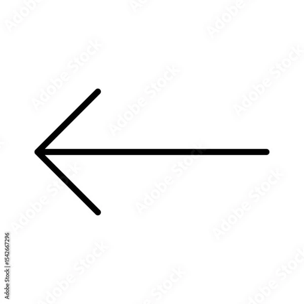 Obraz Arrow flat icon vector set, linear outline icon, minimal vector illustration for interface design