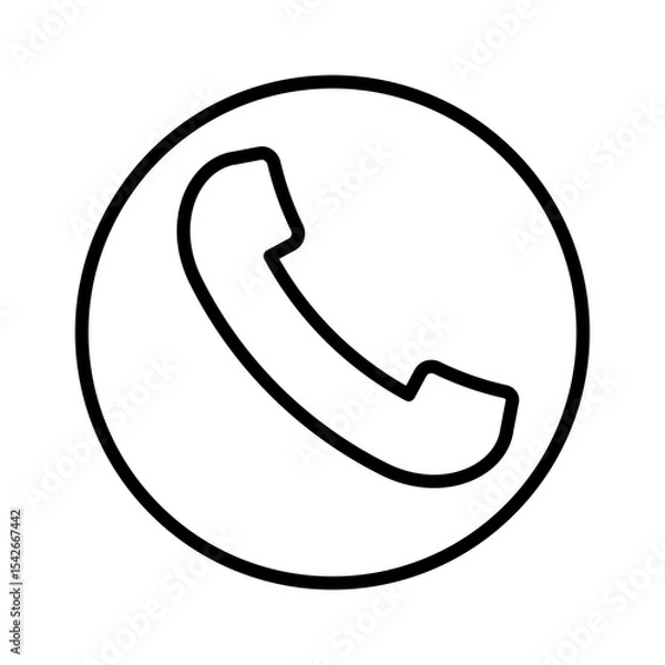 Obraz Contact flat icon vector set, linear outline icon, minimal vector illustration for interface design