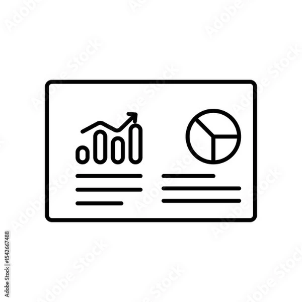 Obraz Dashboard flat icon vector set, linear outline icon, minimal vector illustration for interface design