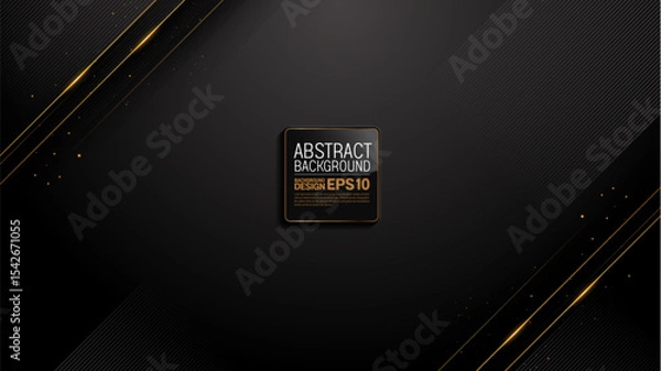 Obraz Premium 1920x1080 abstract vector with gold and black diagonal lines, clean layout design for digital marketing, energy presentation, tech banner, not made with AI tools
