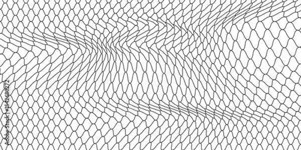 Obraz Curved net pattern. Seamless design for sportswear or equipment like soccer goals, volleyball nets, basketball hoops, hockey nets, and athletic gear. eps10