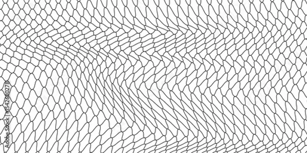 Obraz Curved net pattern. Seamless design for sportswear or equipment like soccer goals, volleyball nets, basketball hoops, hockey nets, and athletic gear. eps10