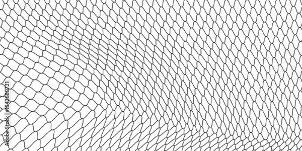Obraz Curved net pattern. Seamless design for sportswear or equipment like soccer goals, volleyball nets, basketball hoops, hockey nets, and athletic gear. eps10