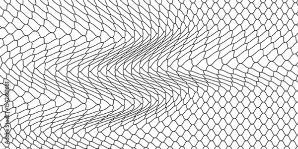 Obraz Curved net pattern. Seamless design for sportswear or equipment like soccer goals, volleyball nets, basketball hoops, hockey nets.