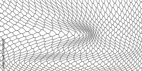 Obraz Curved net pattern. Seamless design for sportswear or equipment like soccer goals, volleyball nets, basketball hoops, hockey nets.