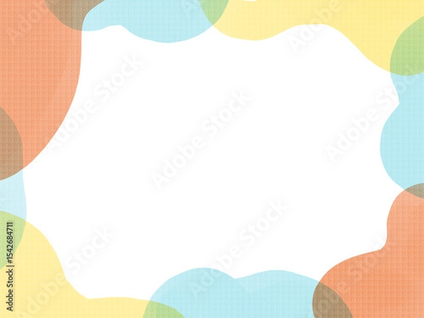 Obraz 水彩で描いたポップな手書きフレームイラスト