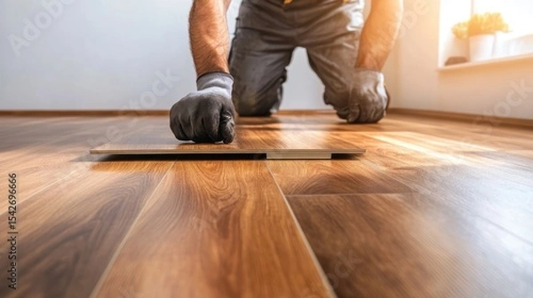 Obraz Laminate flooring installation process