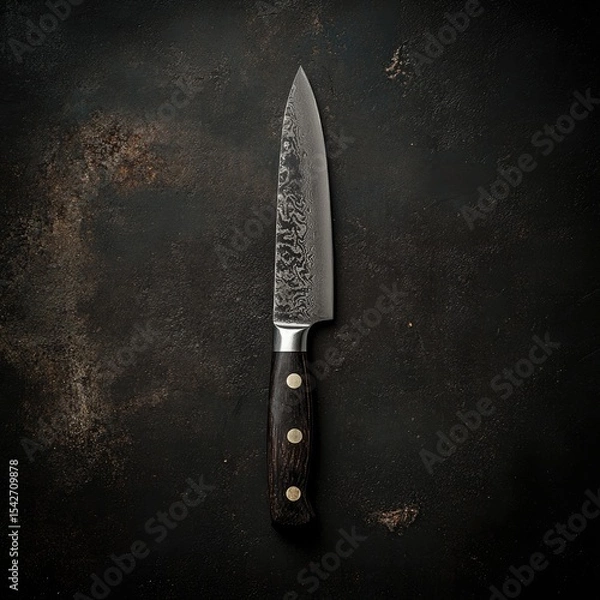 Obraz Knife on Dark Background