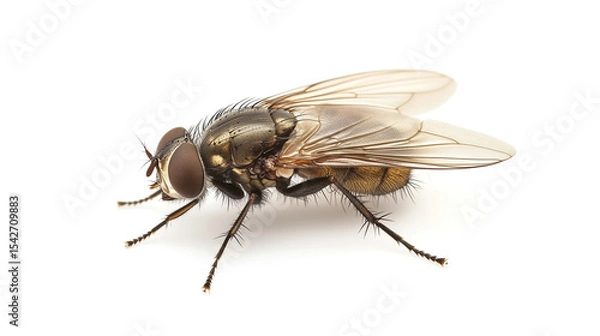 Fototapeta fly isolated on a white