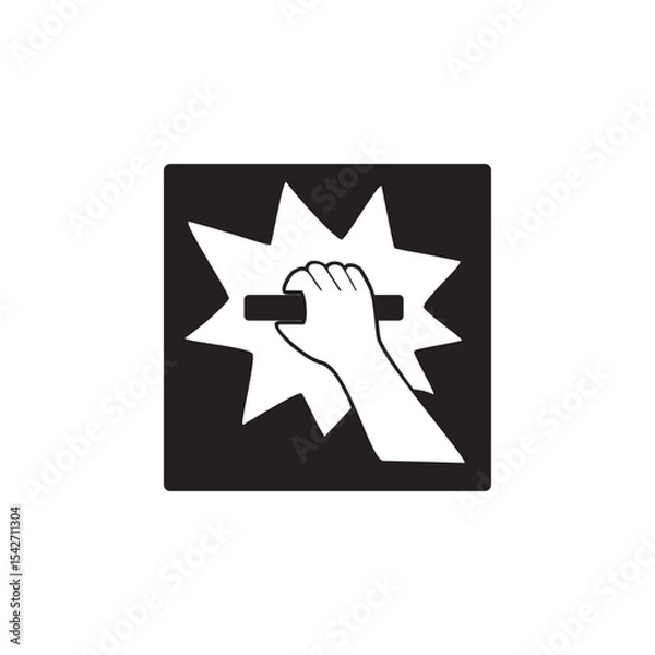 Fototapeta break to obtain access icon symbol sign vector