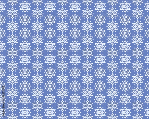 Fototapeta Abstract Blue Geometric Seamless Pattern background design
