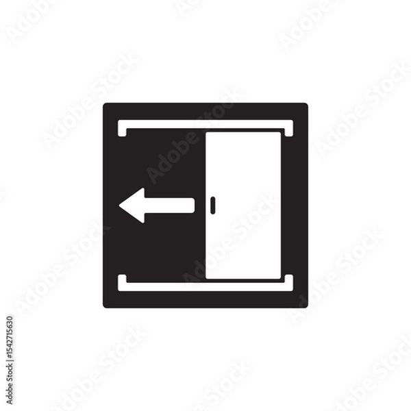Fototapeta door slides icon symbol sign vector
