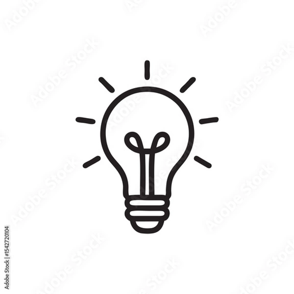 Obraz light bulb icon