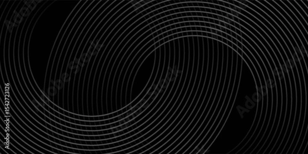 Obraz gradient black geometric abstract background overlap layer on dark space with waves lines decoration. Minimalist modern graphic design nice