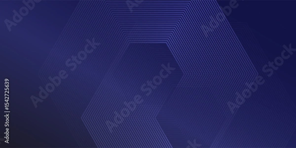 Fototapeta Design gradient lines hexagon pattern. Futuristic technology vector