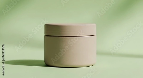 Obraz Closed Container on a Light Green Surface