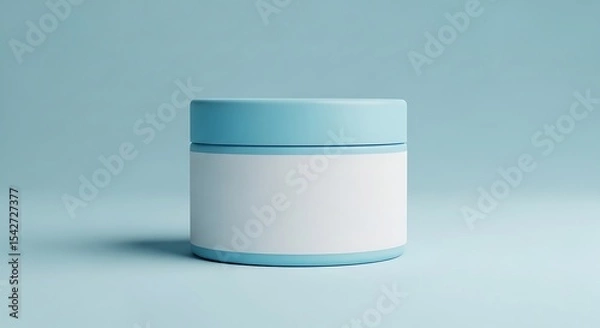 Obraz Blue Cosmetic Jar with Blank Label