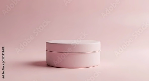 Obraz Pink Round Container for Cosmetic Product