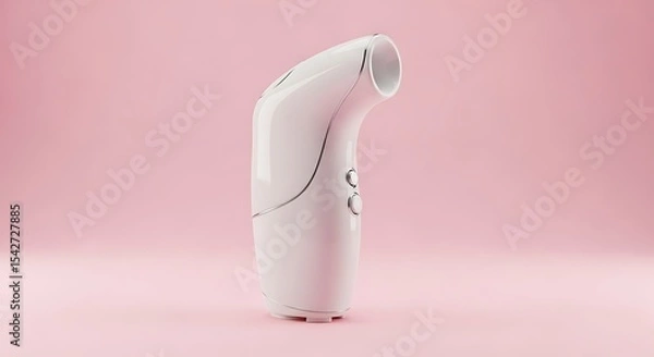 Obraz White Object on Pink Background