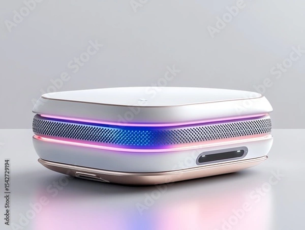 Obraz A futuristic WiFi booster designed with dynamic, moving LED patterns