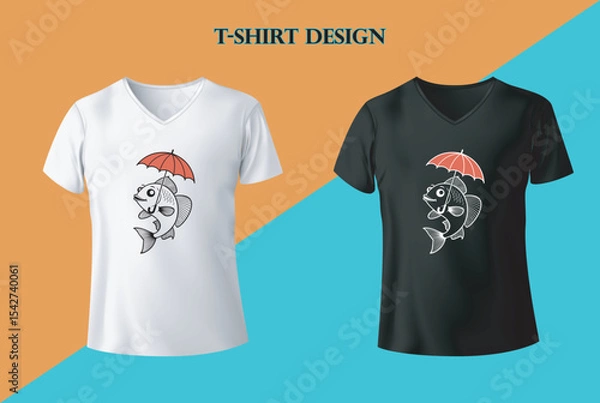 Obraz Creative Fish T Shirt Design Vector