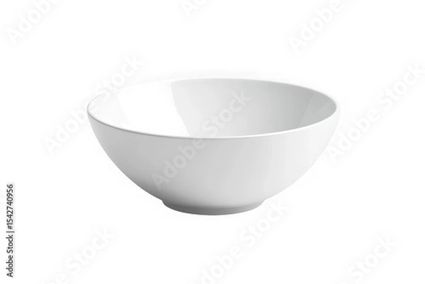 Fototapeta High-resolution white ceramic bowl image for food presentation and mockups, kitchenware stock photo, tableware, isolated on transparent background