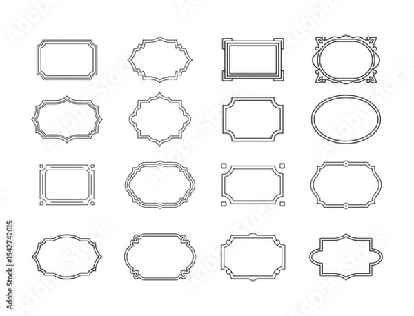 Fototapeta Classic Ornate Frames Collection: Decorative Borders and Labels Vector Design

