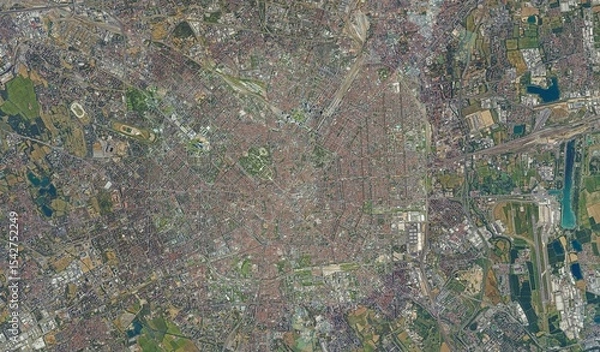 Obraz Milan, Italy: High-Resolution Aerial View of the Urban Landscape