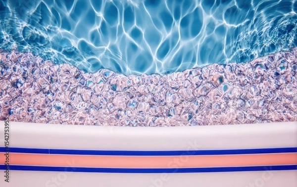 Fototapeta Pool water surface and edge