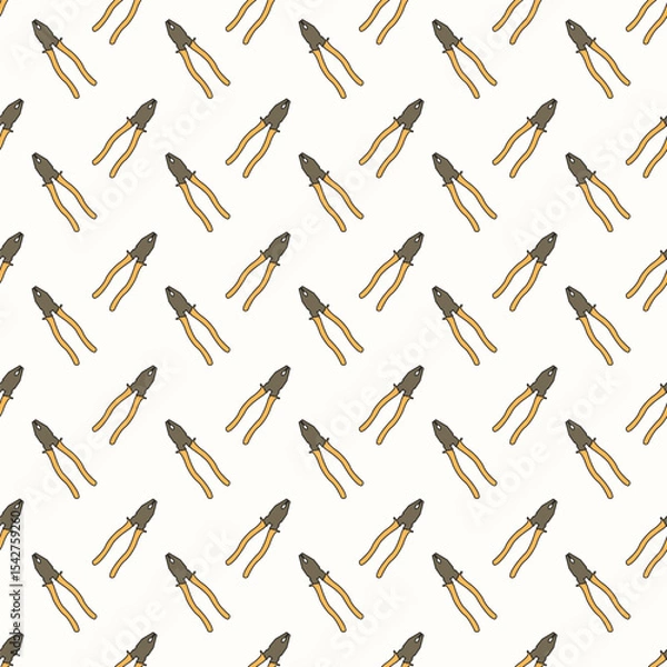 Obraz vector pliers pattern design, seamless pattern of pliers