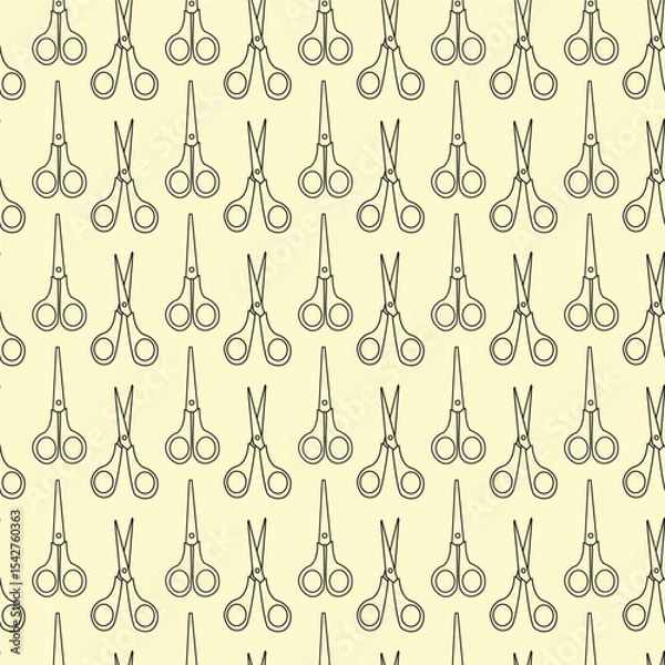 Obraz vector scissors pattern design, seamless pattern of scissors