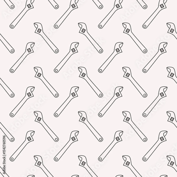 Obraz vector wrench seamless pattern background design