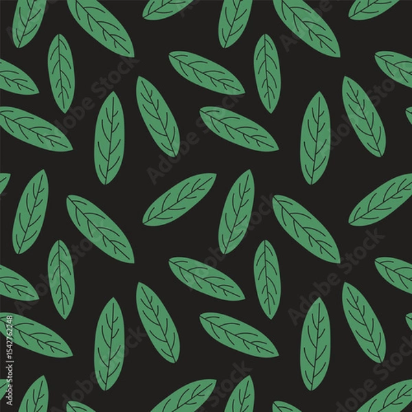 Obraz vector colorful leaves pattern design, seamless pattern of leaves