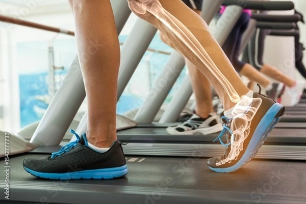 Obraz Jogger experiencing ankle pain
