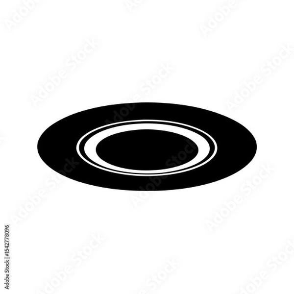 Fototapeta Black Hole Icon Vector in Flat and Clean Isolated Look