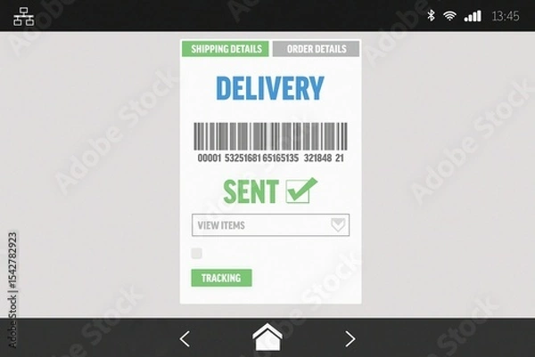 Obraz Status of shipping details