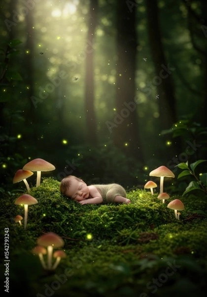 Obraz newborn baby child sleeping peaceful sleep